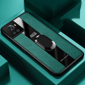Plexiglass Luxury Leather Ring Case - OnePlus