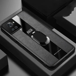 Plexiglass Luxury Leather Ring Case - OnePlus