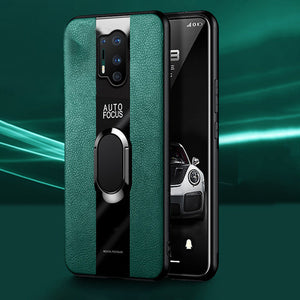 Plexiglass Luxury Leather Ring Case - OnePlus