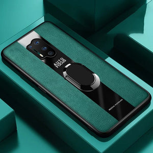 Plexiglass Luxury Leather Ring Case - OnePlus
