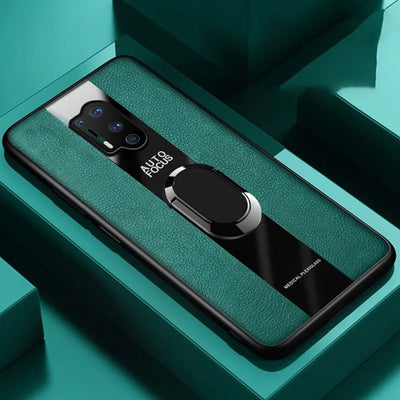 Plexiglass Luxury Leather Ring Case - OnePlus