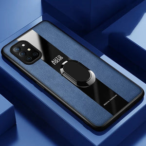 Plexiglass Luxury Leather Ring Case - OnePlus