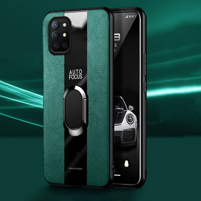 Plexiglass Luxury Leather Ring Case - OnePlus