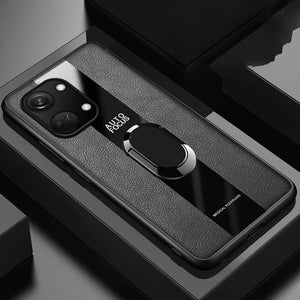 Plexiglass Luxury Leather Ring Case - OnePlus