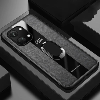 Plexiglass Luxury Leather Ring Case - OnePlus