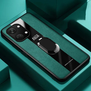 Plexiglass Luxury Leather Ring Case - OnePlus