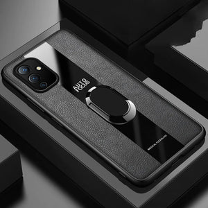 Plexiglass Luxury Leather Ring Case - OnePlus