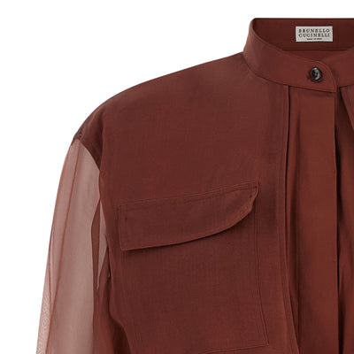 Brunello Cucinelli Silk Sleeves Blouse