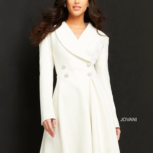 Long Sleeve Blazer Cocktail Dress by Jovani M04302