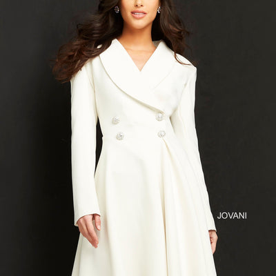 Long Sleeve Blazer Cocktail Dress by Jovani M04302
