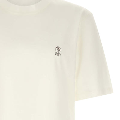 Brunello Cucinelli Logo Embroidery T-shirt