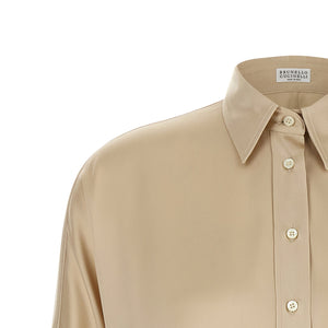 Brunello Cucinelli Monile Satin Shirt