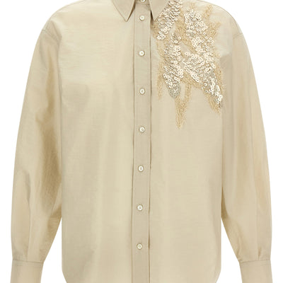 Brunello Cucinelli Sequin Embroidery Shirt