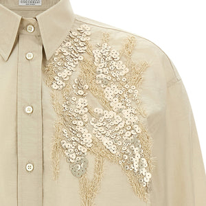 Brunello Cucinelli Sequin Embroidery Shirt