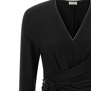 Brunello Cucinelli Shiny Collar Dress