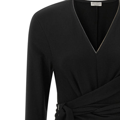 Brunello Cucinelli Shiny Collar Dress