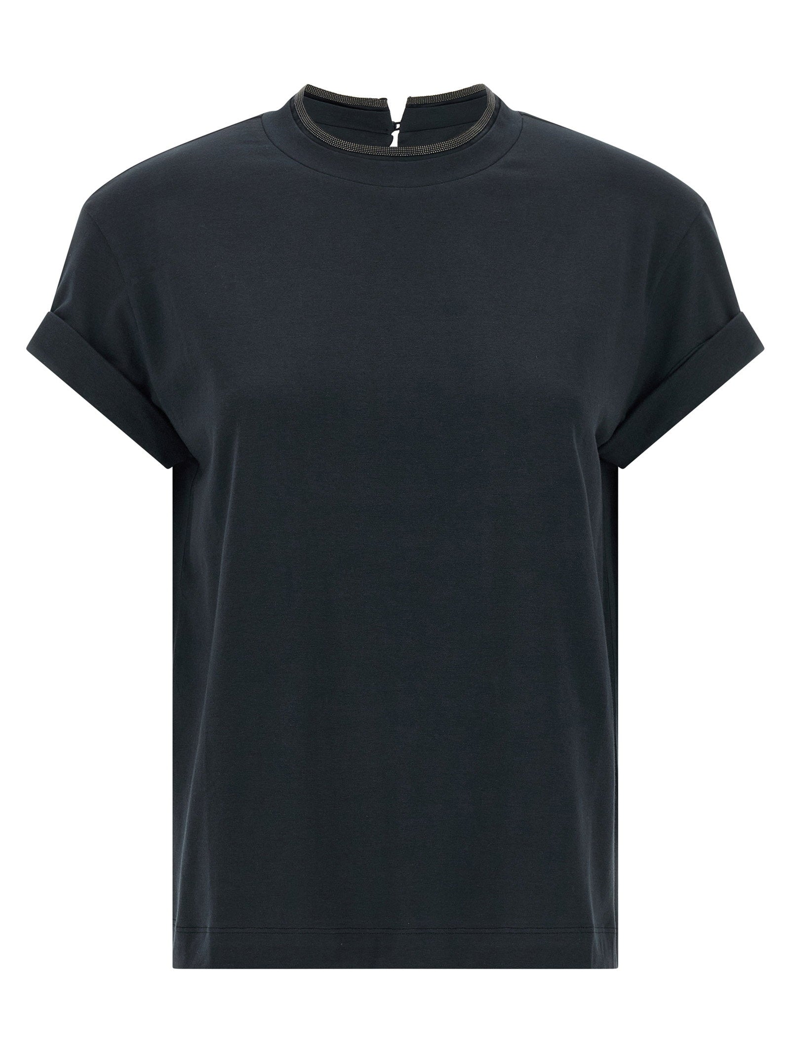 Brunello Cucinelli Shiny Collar T-shirt