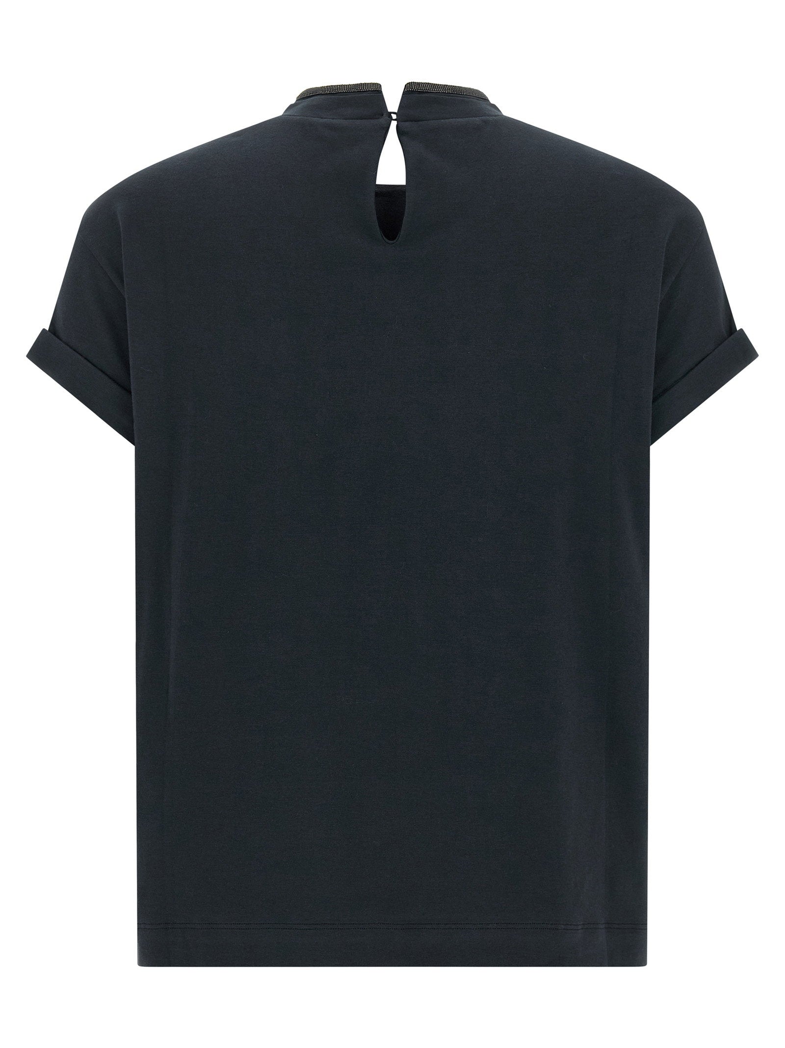 Brunello Cucinelli Shiny Collar T-shirt