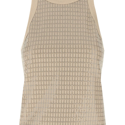 Brunello Cucinelli Dazzling Check Embroidery Top