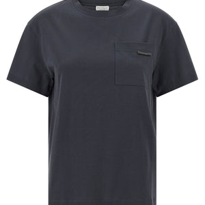 Brunello Cucinelli Shiny Tab T-shirt