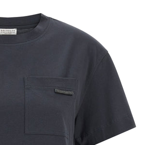 Brunello Cucinelli Shiny Tab T-shirt