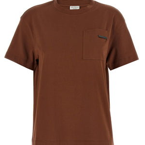 Brunello Cucinelli Shiny Tab T-shirt