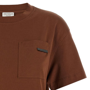 Brunello Cucinelli Shiny Tab T-shirt