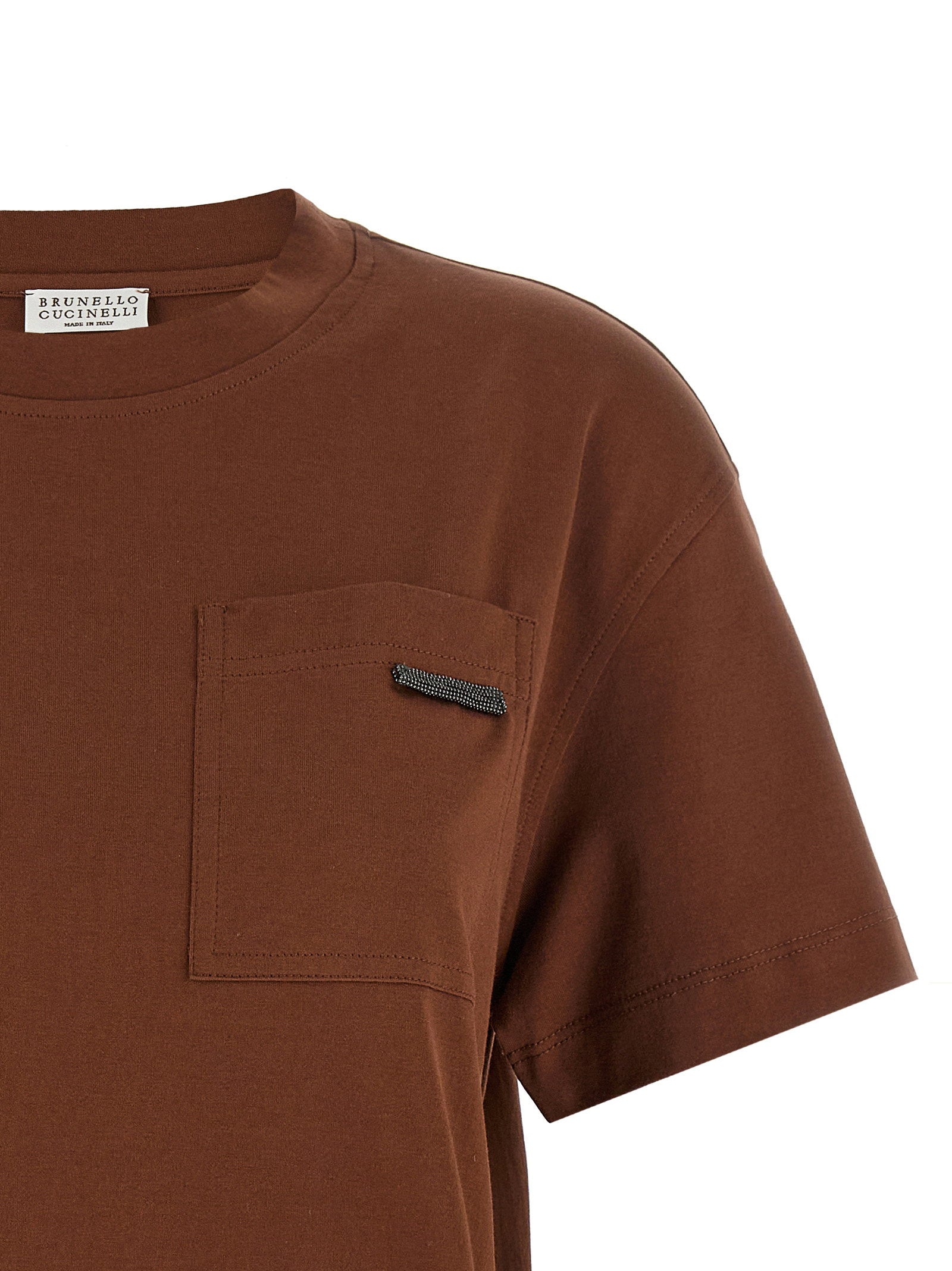 Brunello Cucinelli Shiny Tab T-shirt