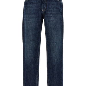 Brunello Cucinelli Logo Embroidery Jeans