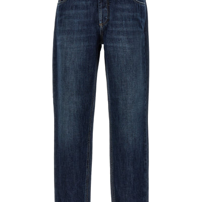 Brunello Cucinelli Logo Embroidery Jeans