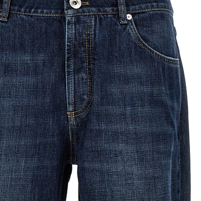 Brunello Cucinelli Logo Embroidery Jeans