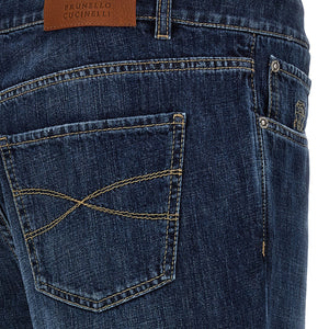 Brunello Cucinelli Logo Embroidery Jeans
