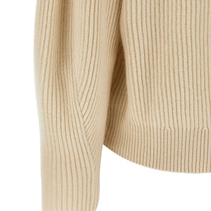 Brunello Cucinelli Shawl Neck Ribbed Sweater