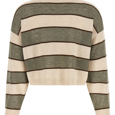 Brunello Cucinelli Sparkling Stripes Polo Shirt