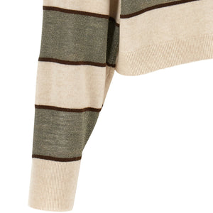 Brunello Cucinelli Sparkling Stripes Polo Shirt