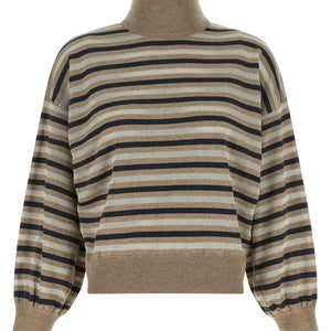Brunello Cucinelli Sparkling Stripes Sweater