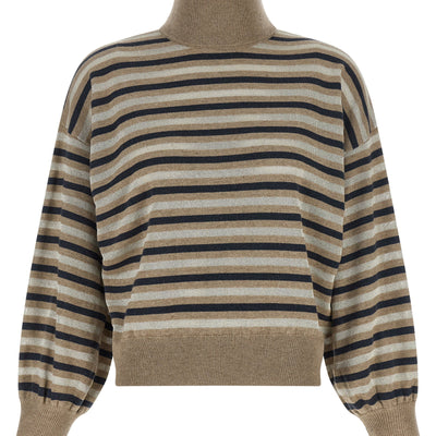 Brunello Cucinelli Sparkling Stripes Sweater