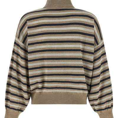 Brunello Cucinelli Sparkling Stripes Sweater