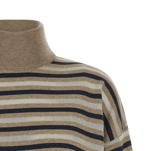 Brunello Cucinelli Sparkling Stripes Sweater