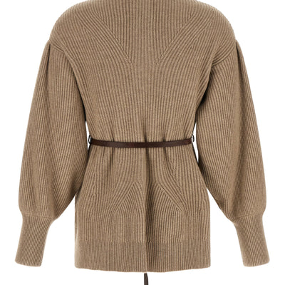 Brunello Cucinelli English Half-ribbed Cardigan