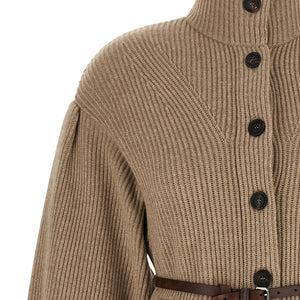 Brunello Cucinelli English Half-ribbed Cardigan