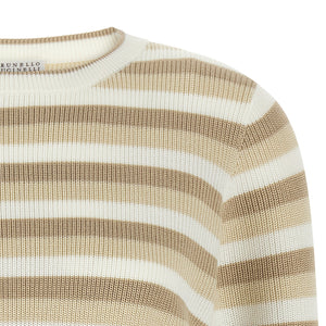 Brunello Cucinelli Striped Cotton Sweater