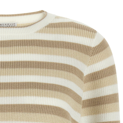 Brunello Cucinelli Striped Cotton Sweater
