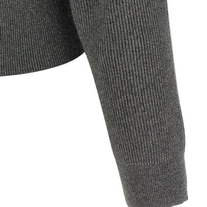 Brunello Cucinelli Ribbed Cardigan With Leather Detail