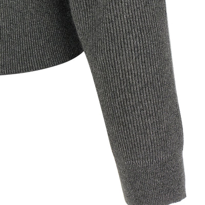 Brunello Cucinelli Ribbed Cardigan With Leather Detail
