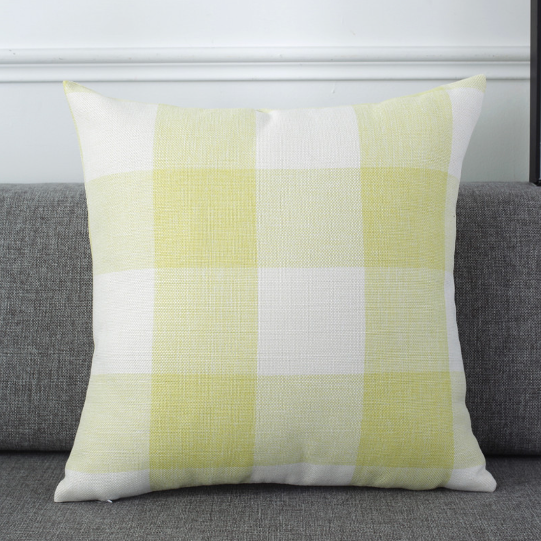 Checked Cushion Cover Set of 2