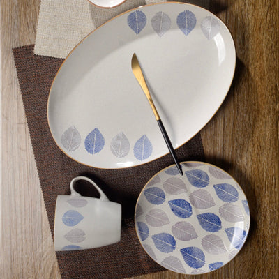 House of Eden Blue Leaf Dessert Plate 50ml