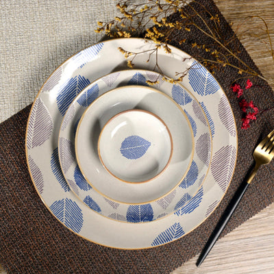 House of Eden Blue Leaf Dessert Plate 50ml