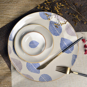 House of Eden Blue Leaf Dessert Plate 50ml