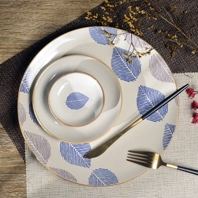 House of Eden Blue Leaf Dessert Plate 50ml